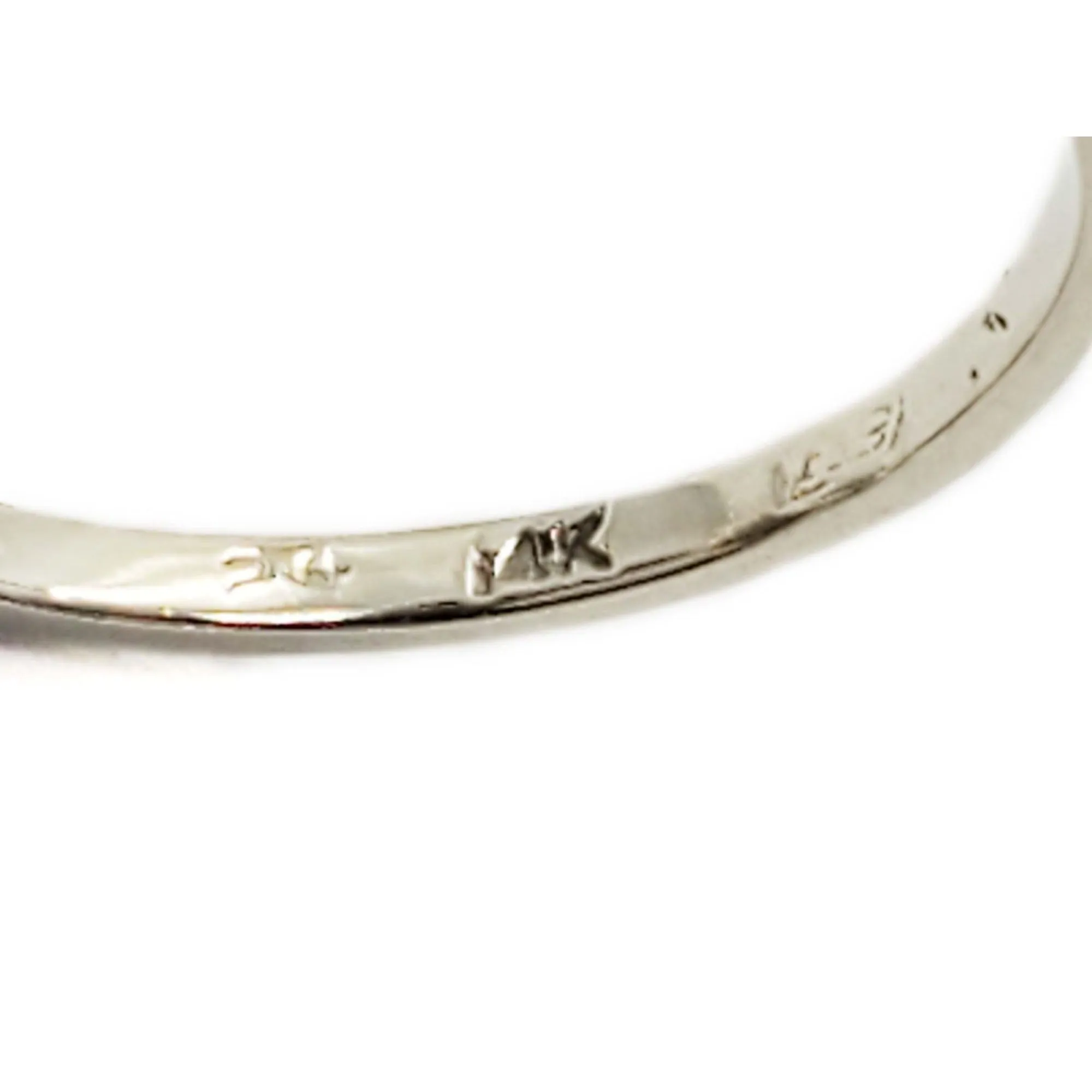 0.38 ctw Diamond Navette Ring 14k White Gold Size 7