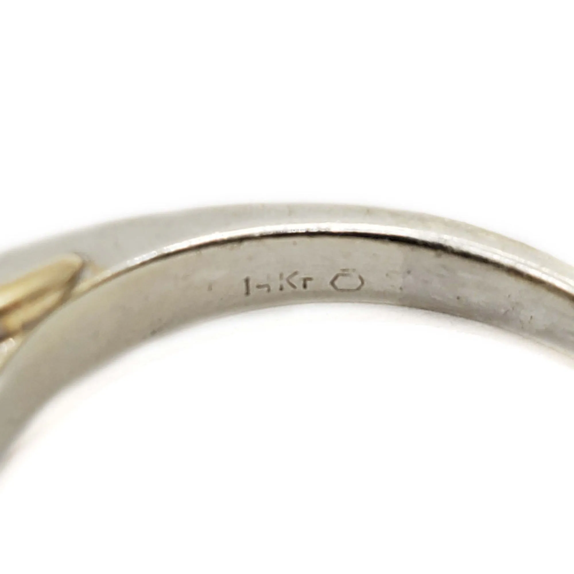 0.48 ctw Diamond Band Ring 14k Two-Tone Yellow & White Gold Size 9