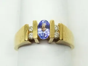 0.61ct tw Natural Tanzanite & Diamond Ring 14k Gold Size 7 Carte Blu Report
