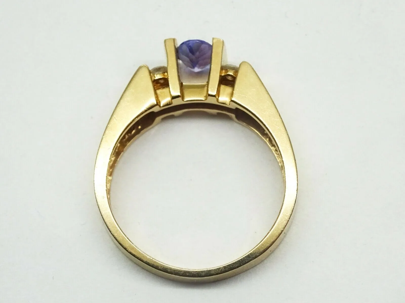 0.61ct tw Natural Tanzanite & Diamond Ring 14k Gold Size 7 Carte Blu Report