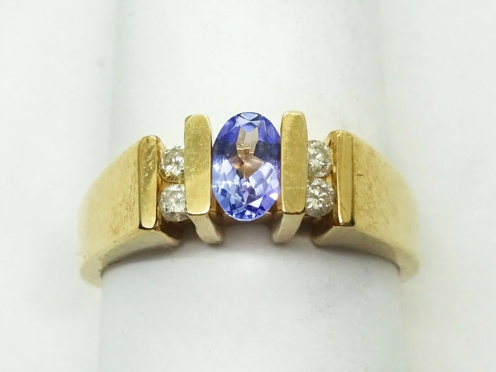 0.61ct tw Natural Tanzanite & Diamond Ring 14k Gold Size 7 Carte Blu Report