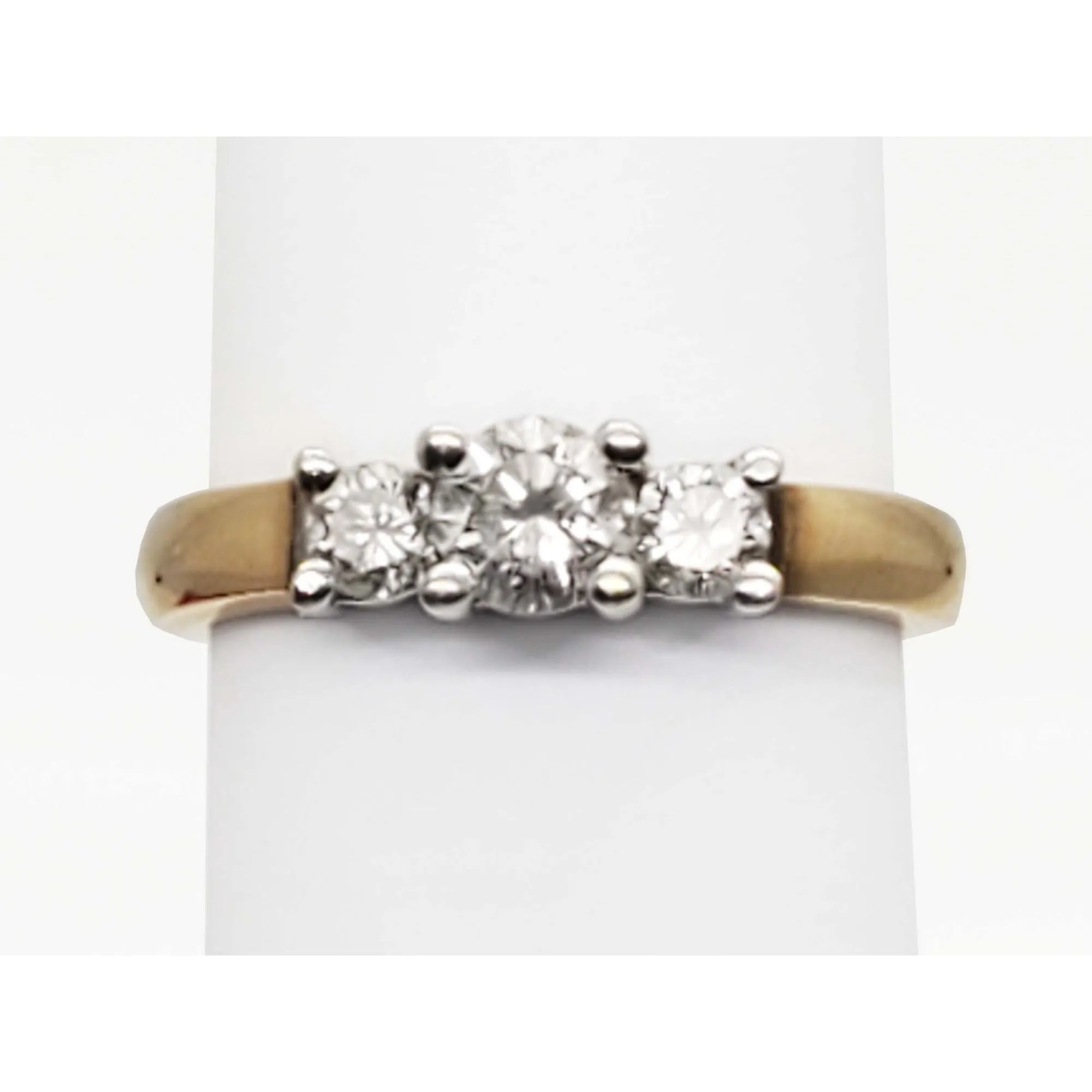 0.75 ctw Natural Diamond 3-Stone Style Band Ring 14k Gold Size 7