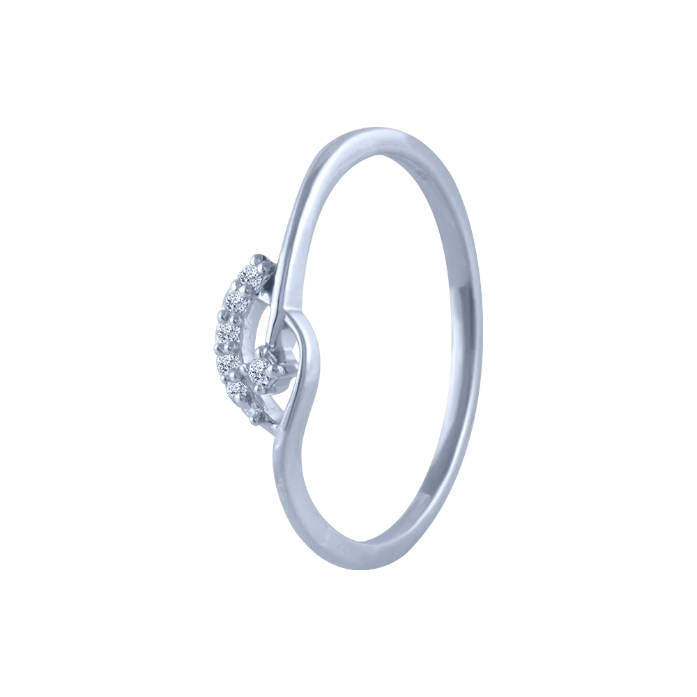 14k (585) White Gold And Diamond Ring For Women