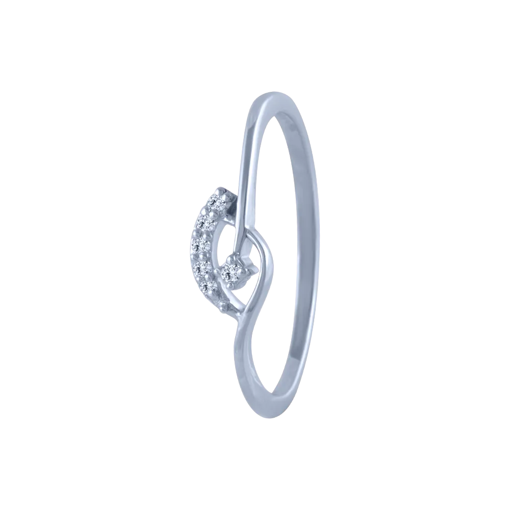 14k (585) White Gold And Diamond Ring For Women
