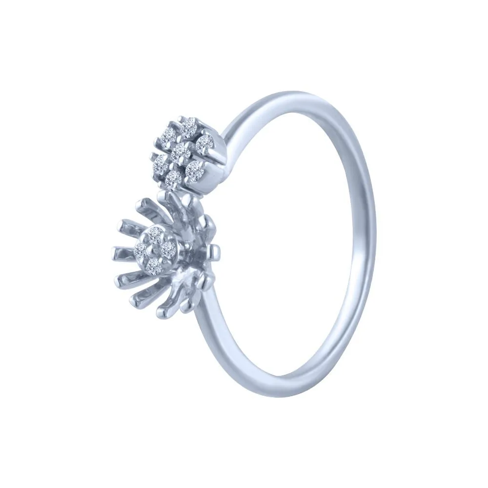 14k (585) White Gold And Diamond Ring For Women