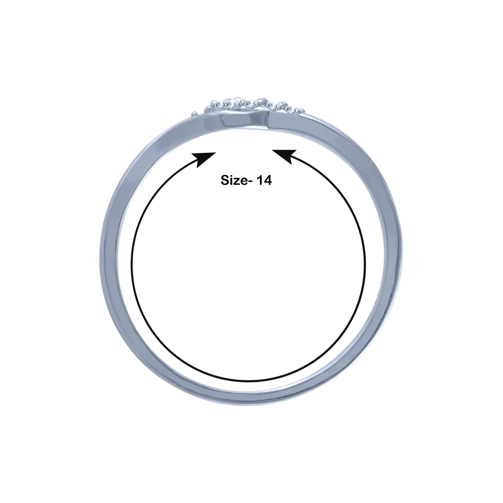 14k (585) White Gold And Diamond Ring For Women