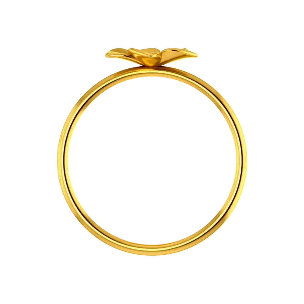 14k Gold Floral Ring With Beautiful Gold Petals