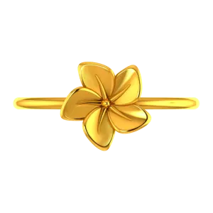 14k Gold Floral Ring With Beautiful Gold Petals