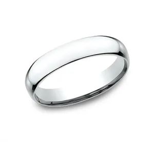14K White Gold 4mm Comfort Fit Wedding Band