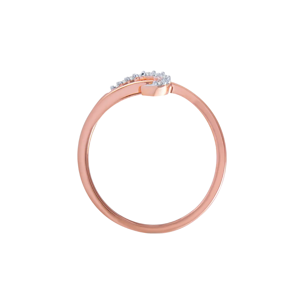 14KT (585) Rose Gold And Diamond Ring For Women