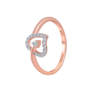 14KT (585) Rose Gold And Diamond Ring For Women