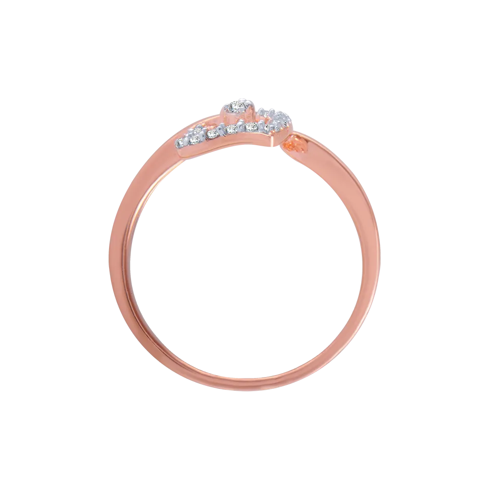 14KT (585) Rose Gold And Diamond Ring For Women