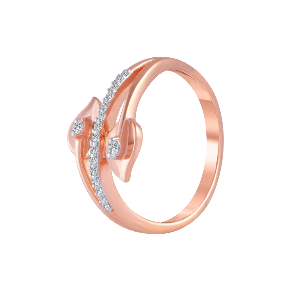 14KT (585) Rose Gold And Diamond Ring For Women