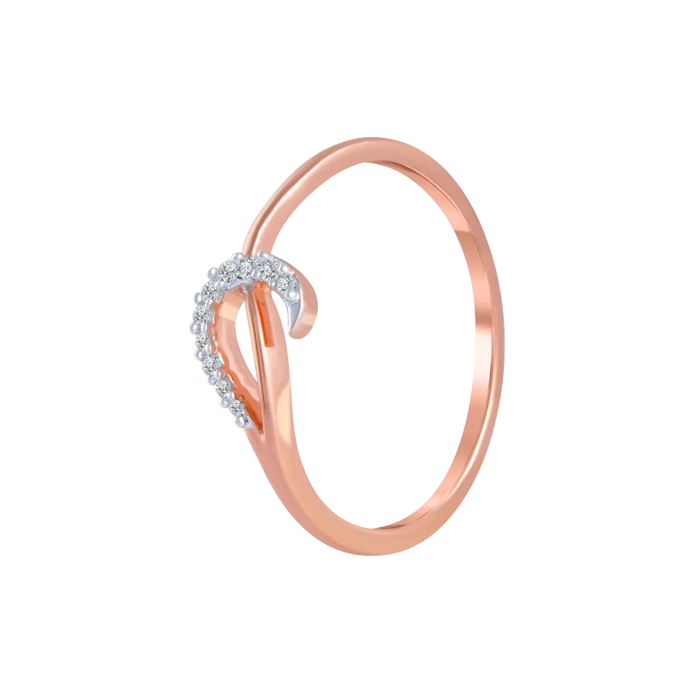 14KT (585) Rose Gold And Diamond Ring For Women