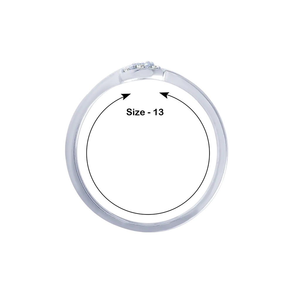 14KT (585) White Gold And Diamond Ring For Women