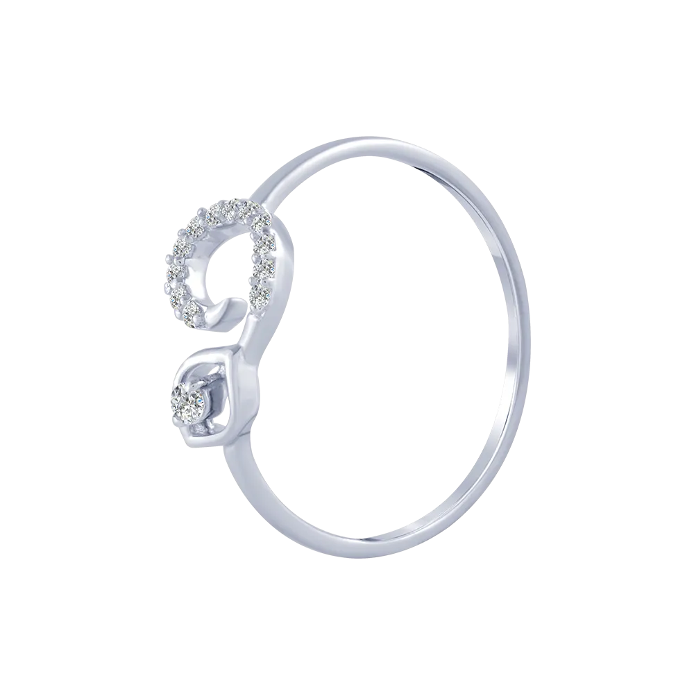 14KT (585) White Gold And Diamond Ring For Women
