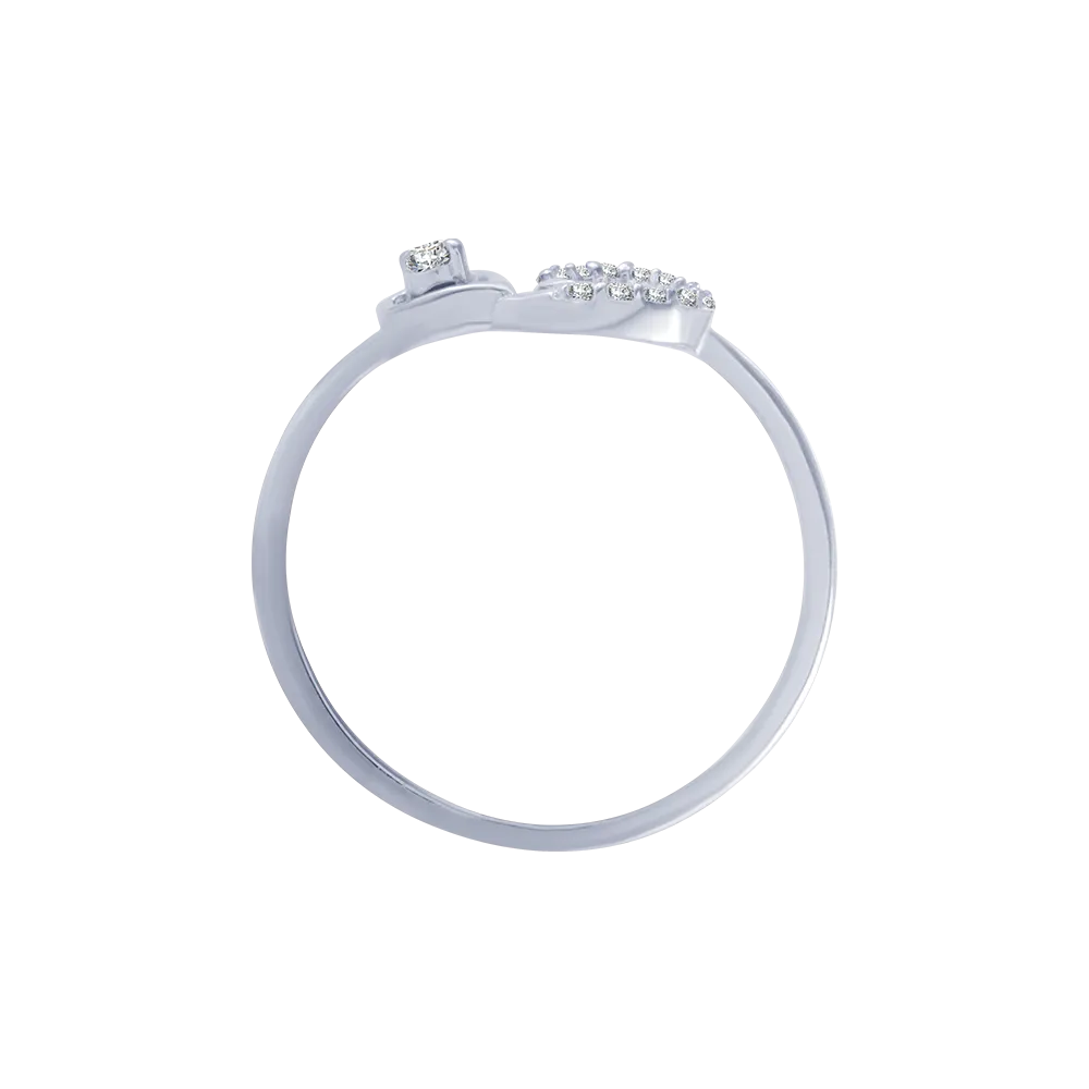 14KT (585) White Gold And Diamond Ring For Women