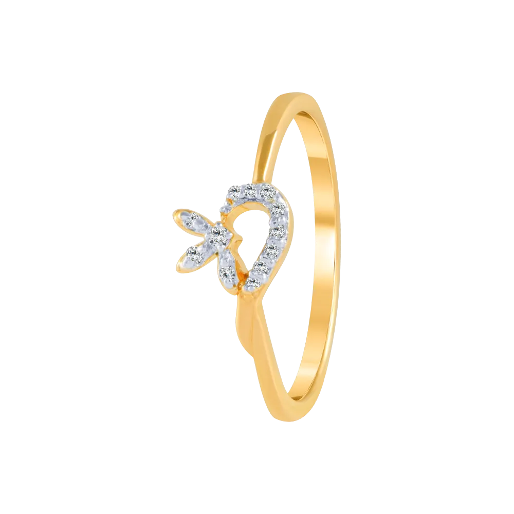 14KT (585) Yellow Gold And Diamond Ring For Women