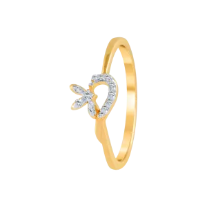 14KT (585) Yellow Gold And Diamond Ring For Women