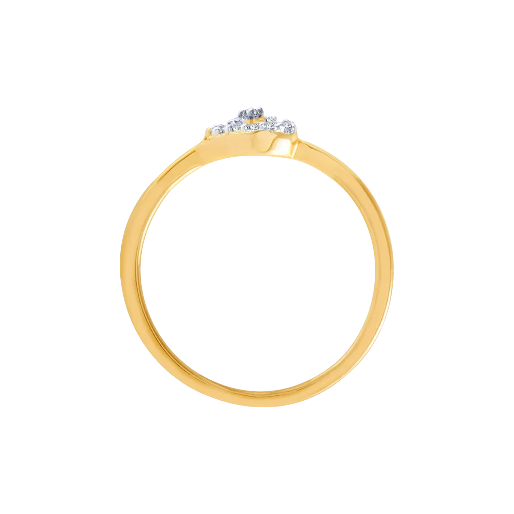 14KT (585) Yellow Gold And Diamond Ring For Women