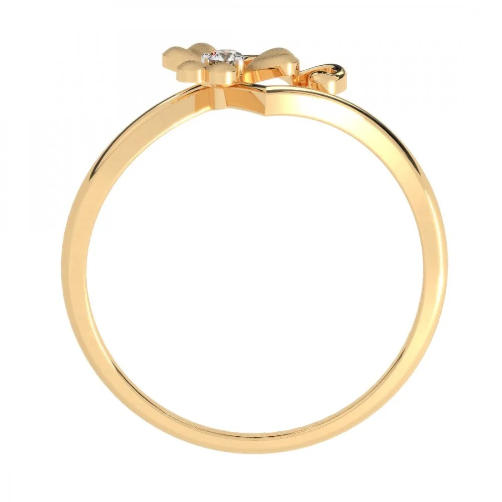 14KT (585) Yellow Gold Ring For Women