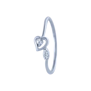 18k (750) White Gold And Diamond Ring For Women