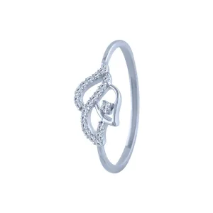 18k (750) White Gold And Diamond Ring For Women