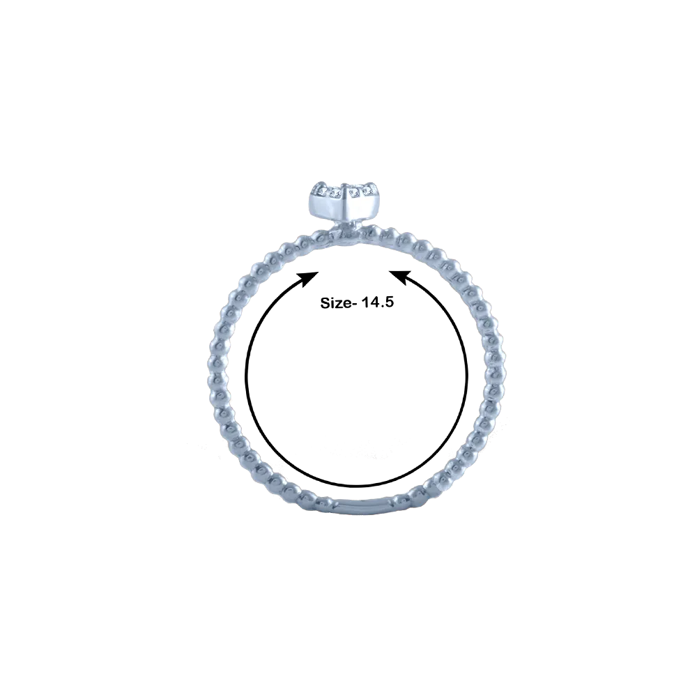 18k (750) White Gold And Diamond Ring For Women