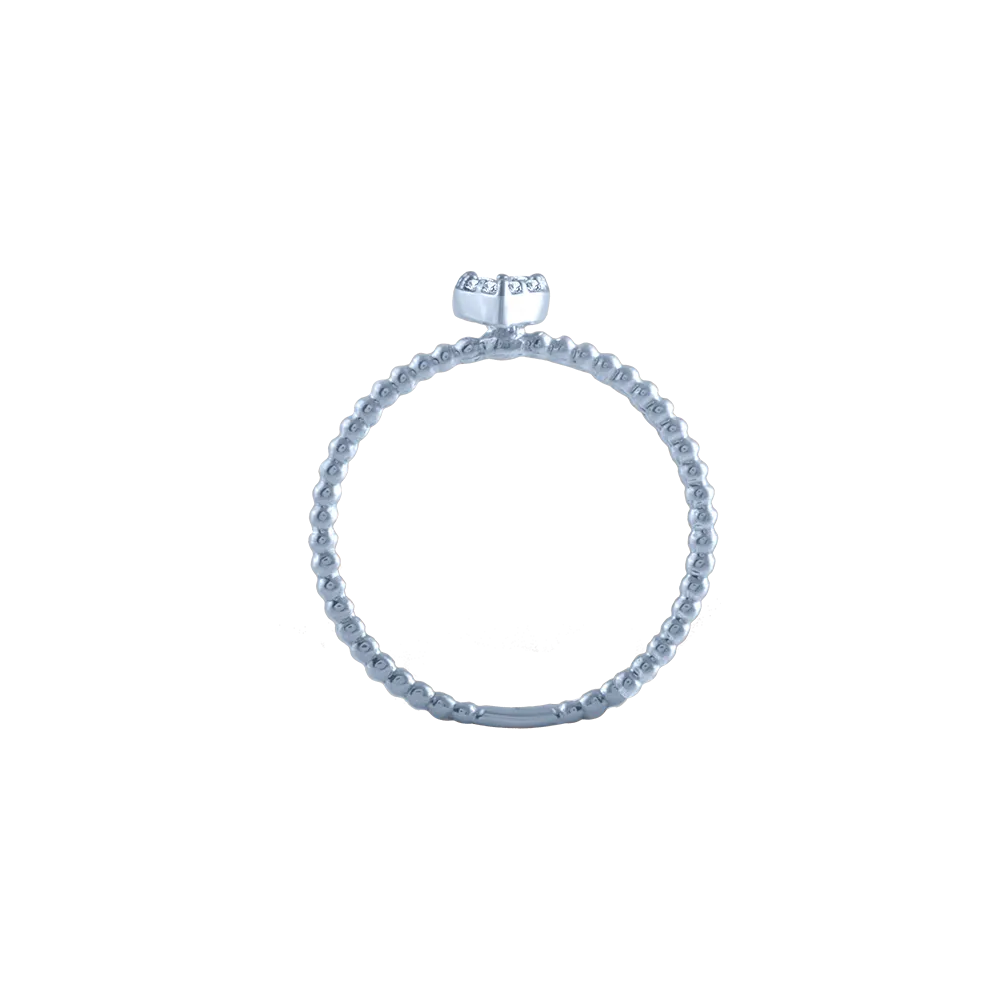 18k (750) White Gold And Diamond Ring For Women