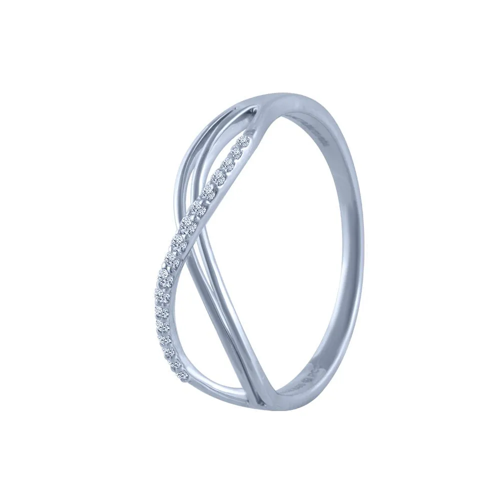 18k (750) White Gold And Diamond Ring For Women