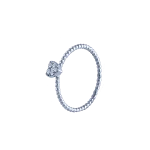 18k (750) White Gold And Diamond Ring For Women