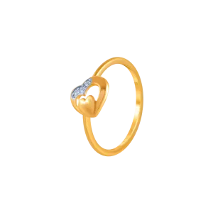 18k (750) Yellow Gold And Diamond Ring For Women