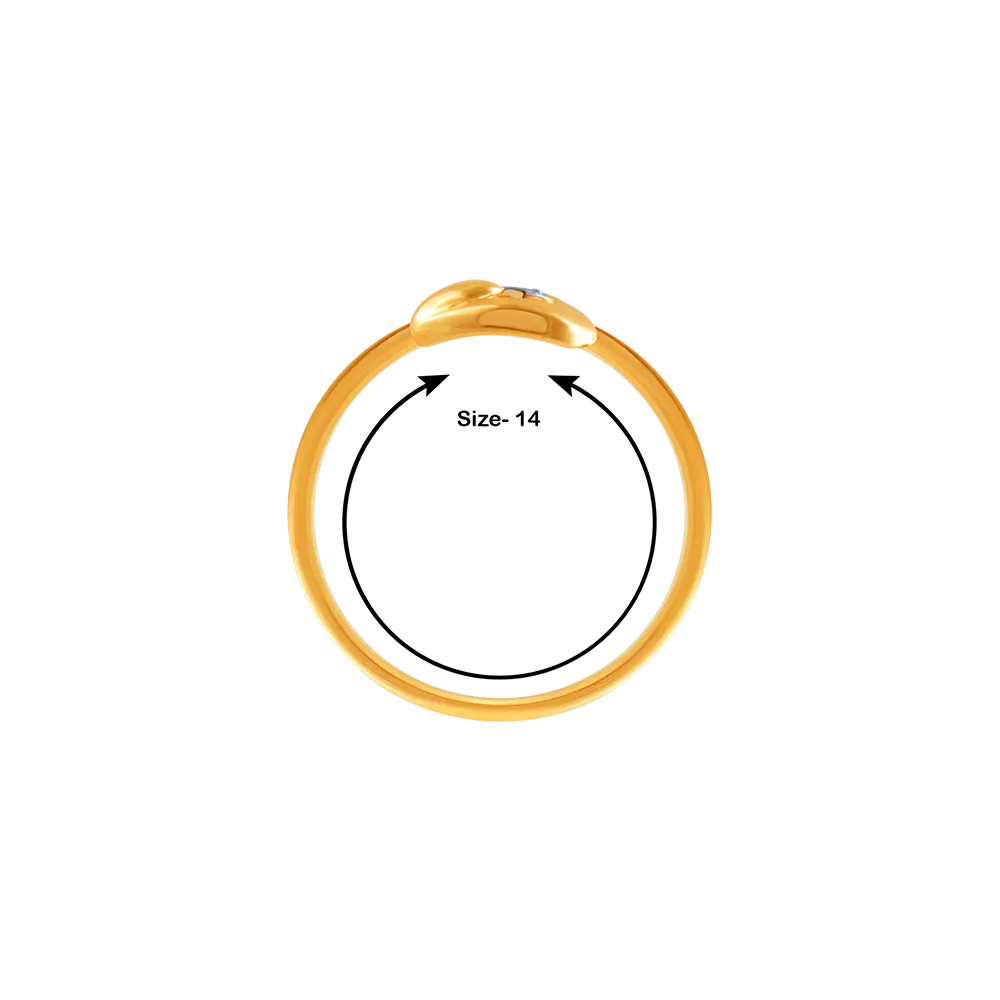 18k (750) Yellow Gold And Diamond Ring For Women