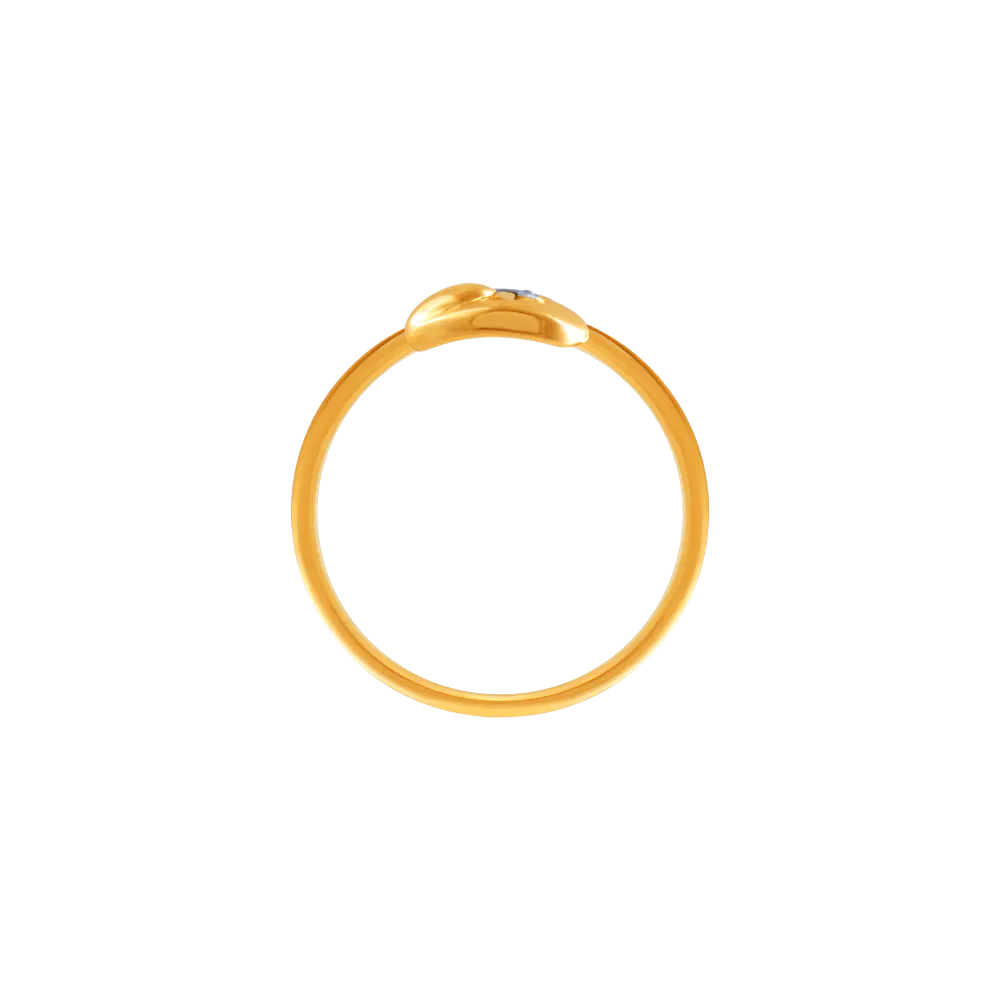 18k (750) Yellow Gold And Diamond Ring For Women