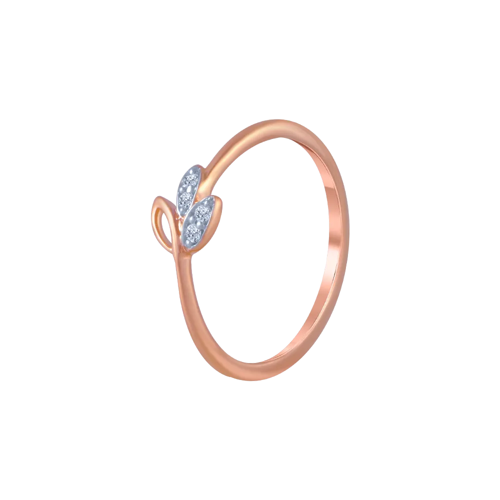 18KT (750) Rose Gold And Diamond Ring For Women