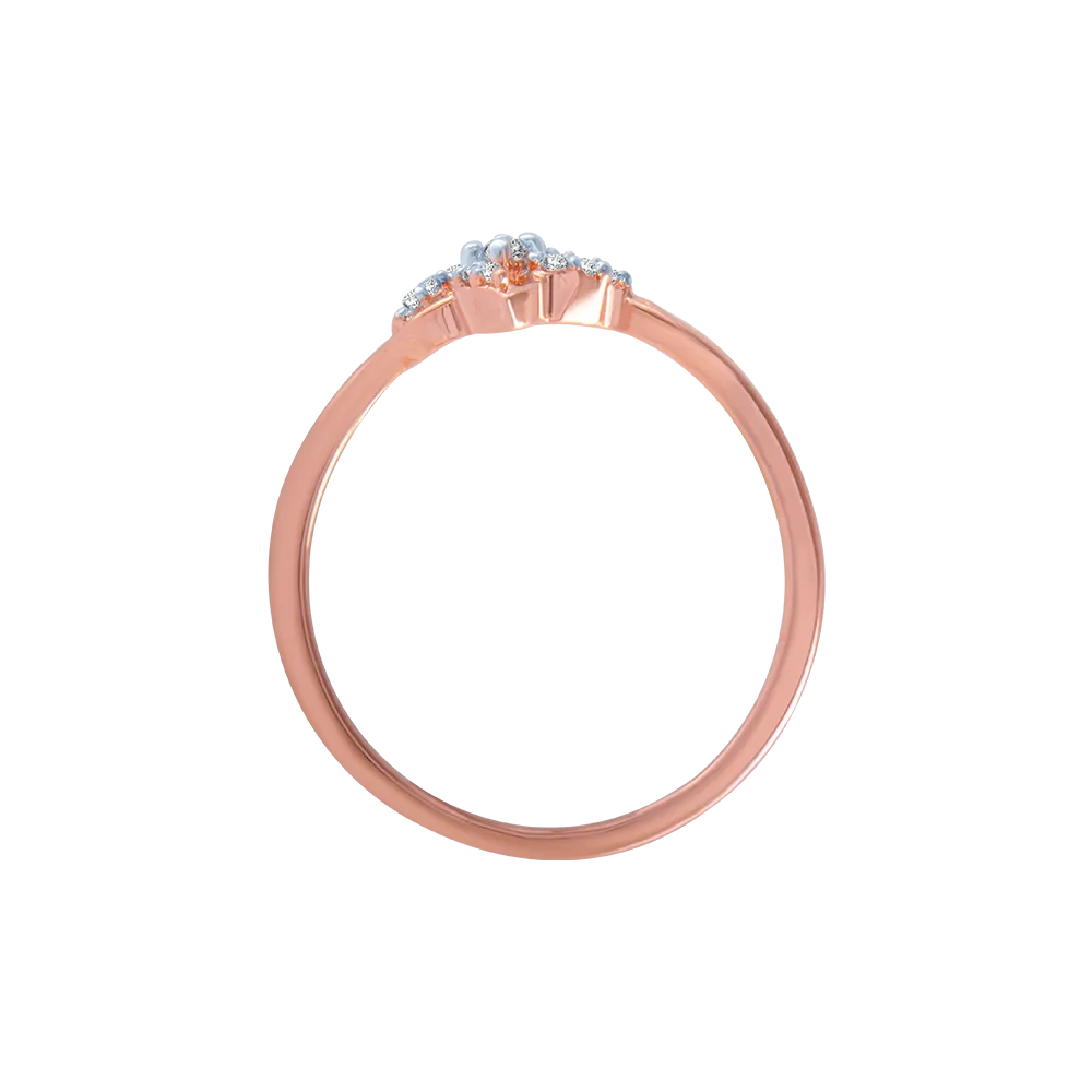 18KT (750) Rose Gold And Diamond Ring For Women