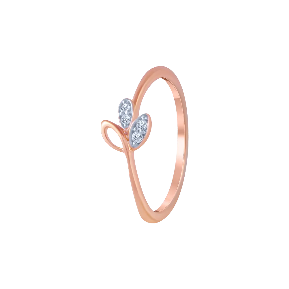 18KT (750) Rose Gold And Diamond Ring For Women