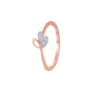 18KT (750) Rose Gold And Diamond Ring For Women