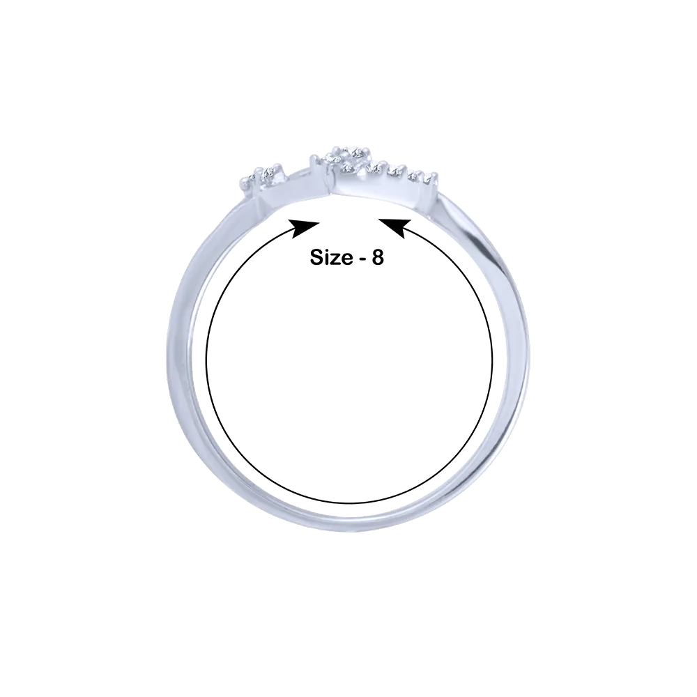 18KT (750) White Gold And Diamond Ring For Women