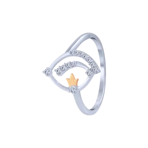 18KT (750) White Gold And Diamond Ring For Women