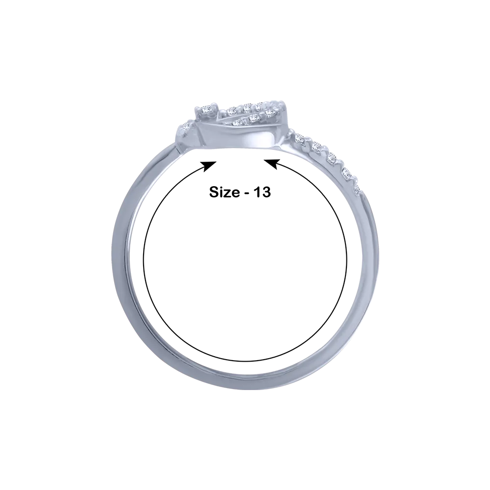 18KT (750) White Gold And Diamond Ring For Women
