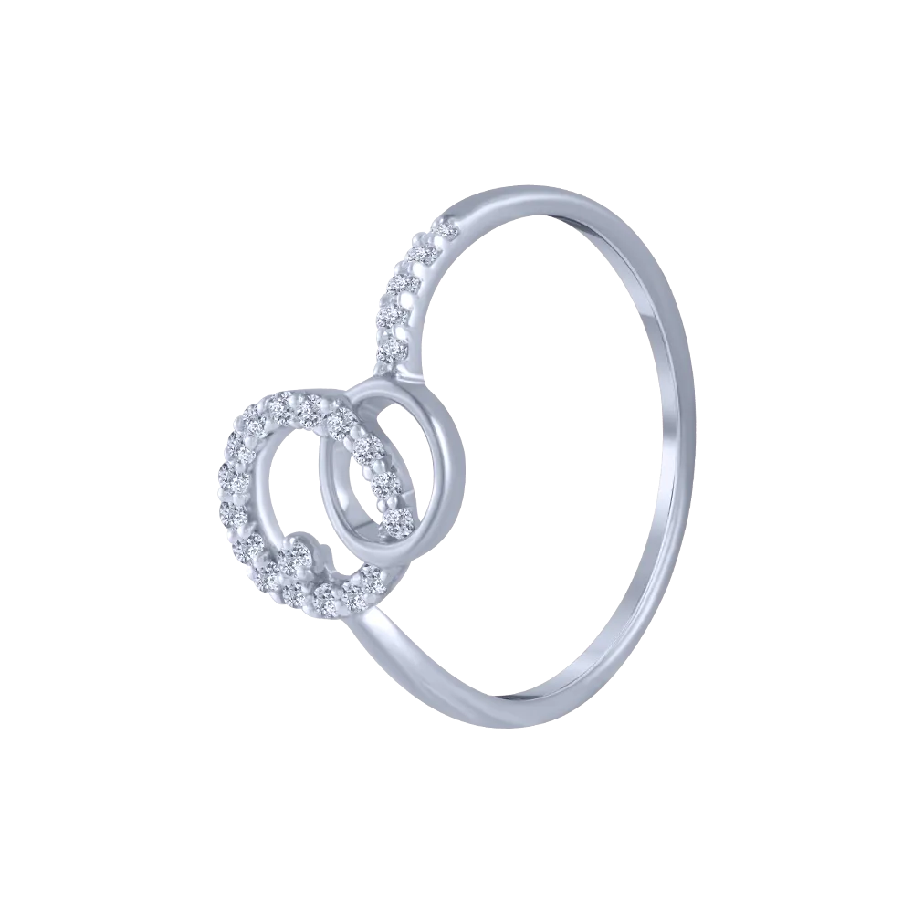 18KT (750) White Gold And Diamond Ring For Women