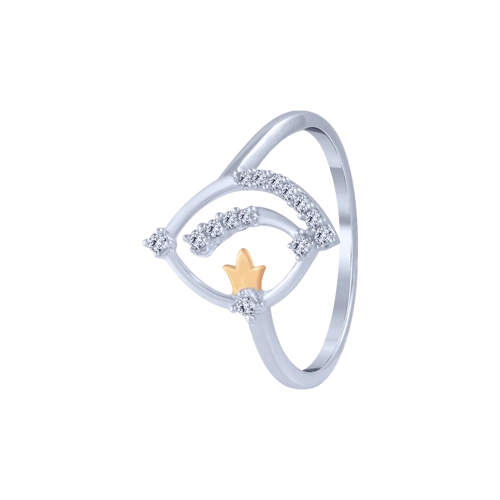 18KT (750) White Gold And Diamond Ring For Women