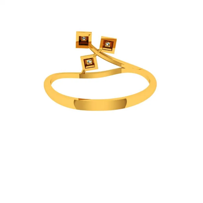 18KT (750) Yellow Gold And Diamond Ring For Women