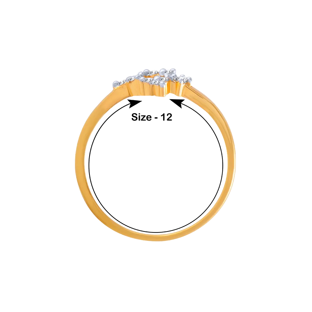 18KT (750) Yellow Gold And Diamond Ring For Women