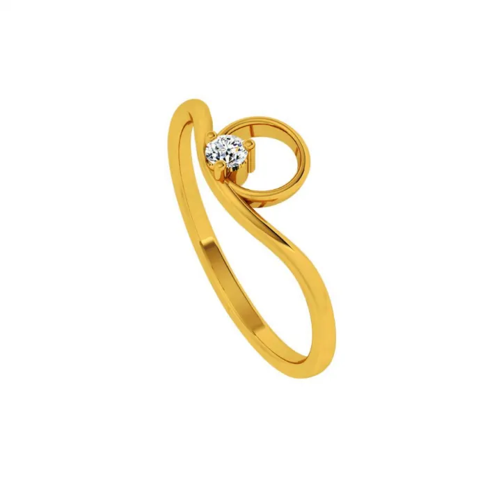 18KT (750) Yellow Gold And Diamond Ring For Women