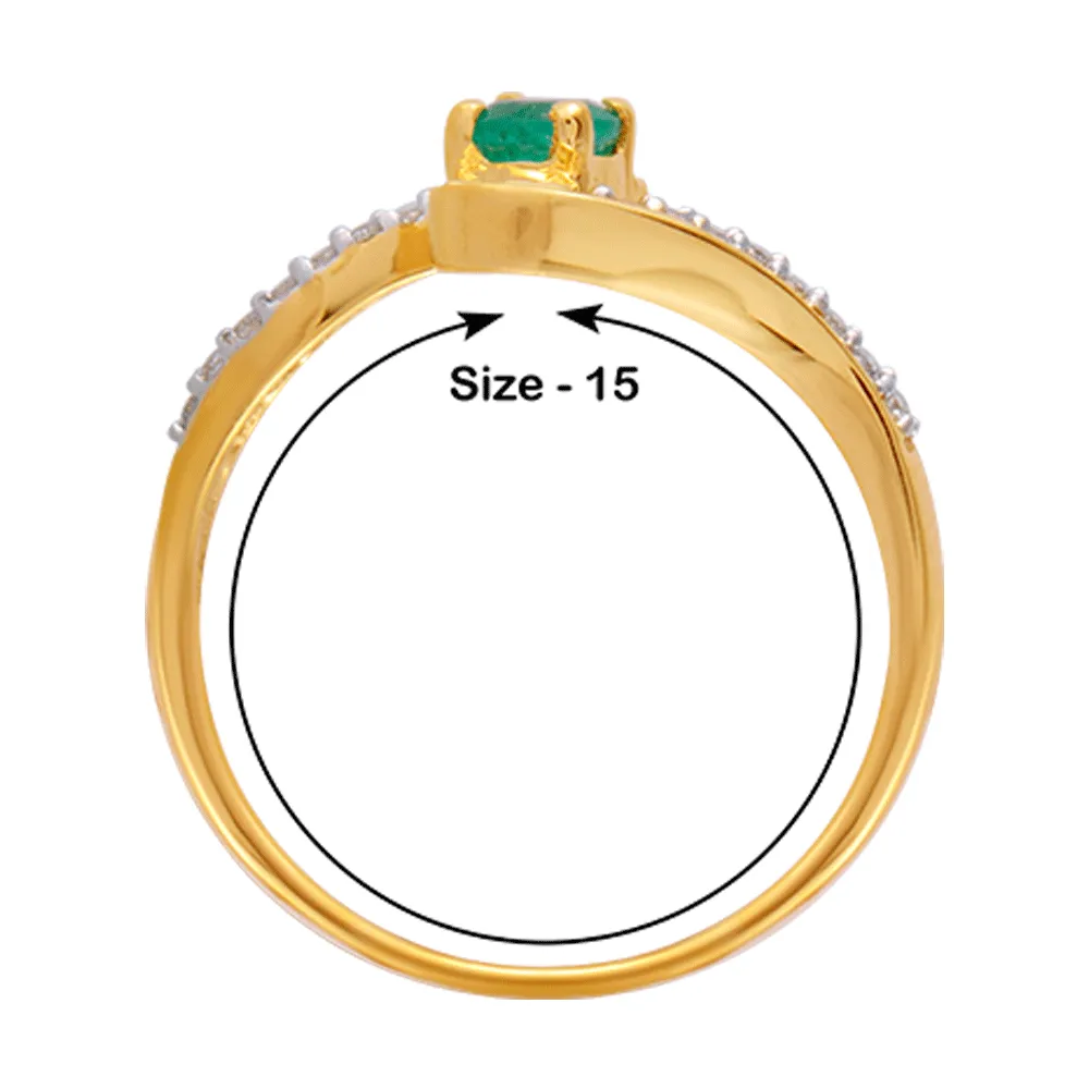 18KT (750) Yellow Gold And Diamond Ring For Women