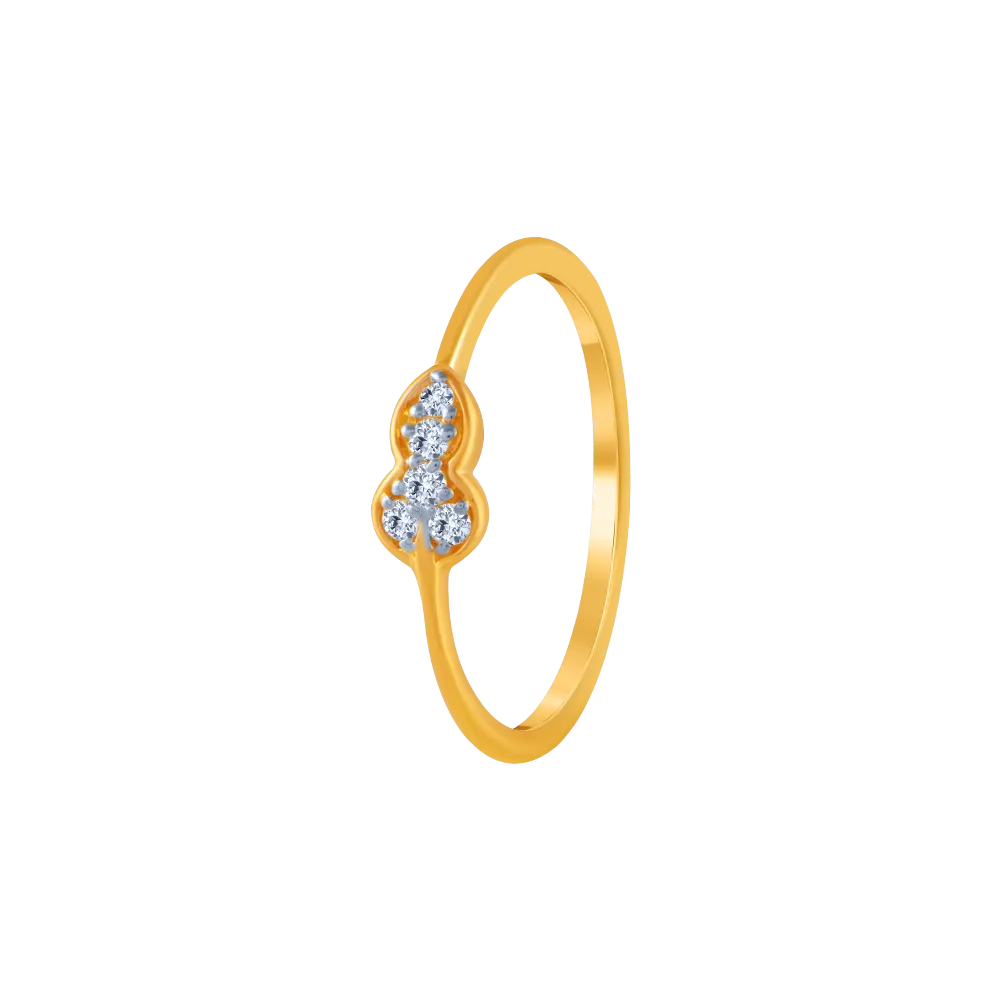 18KT (750) Yellow Gold And Diamond Ring For Women