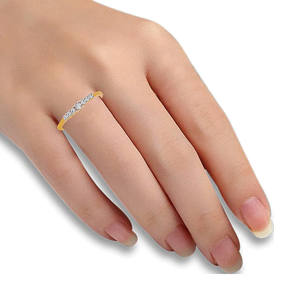 18KT (750) Yellow Gold And Diamond Ring For Women