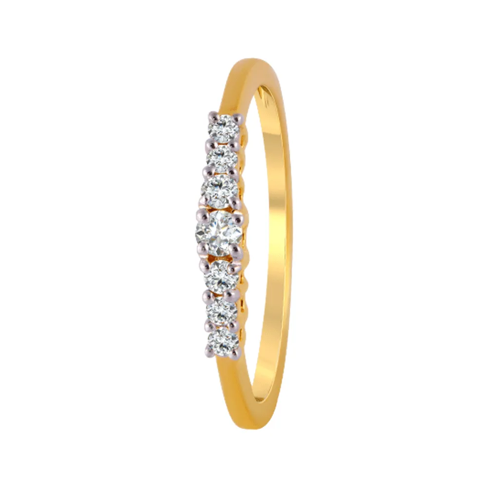 18KT (750) Yellow Gold And Diamond Ring For Women